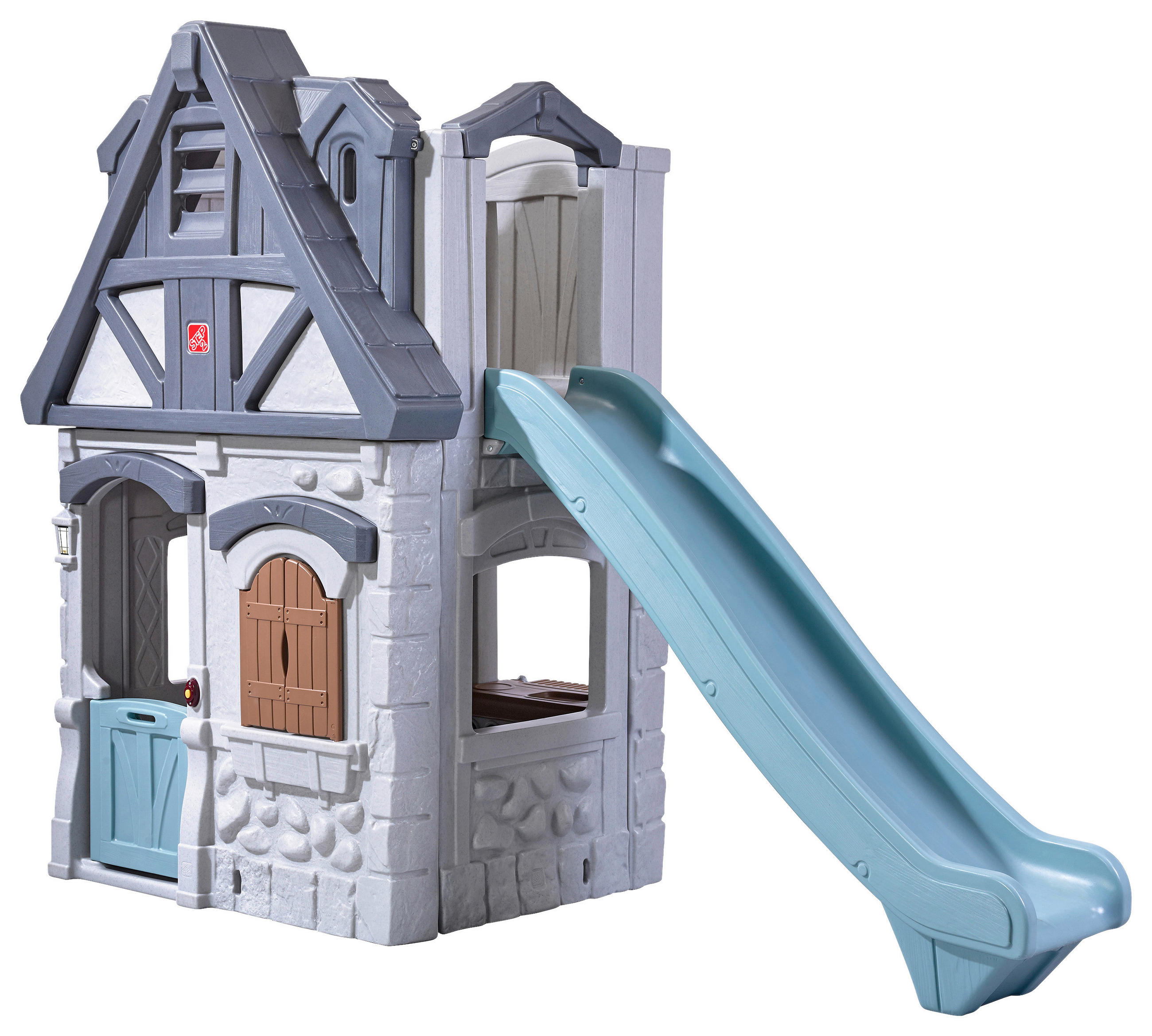 SPIELHAUS 270,5/211/123 cm  - Blau/Graublau, KONVENTIONELL, Kunststoff (270,5/211/123cm)