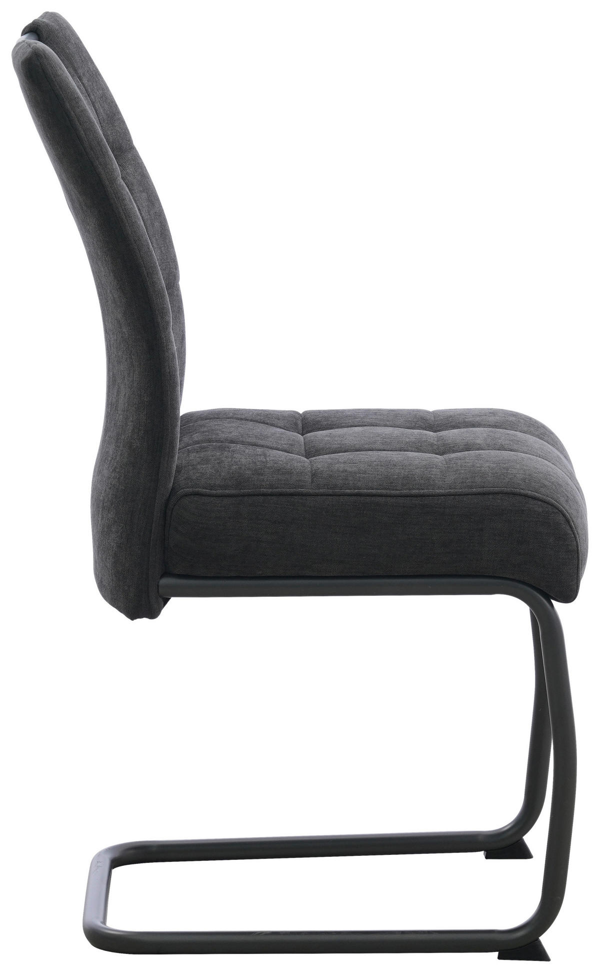 SCHWINGSTUHL   Mikrofaser  - Dunkelgrau/Grau, MODERN, Textil/Metall (44/95/61cm) - MID.YOU