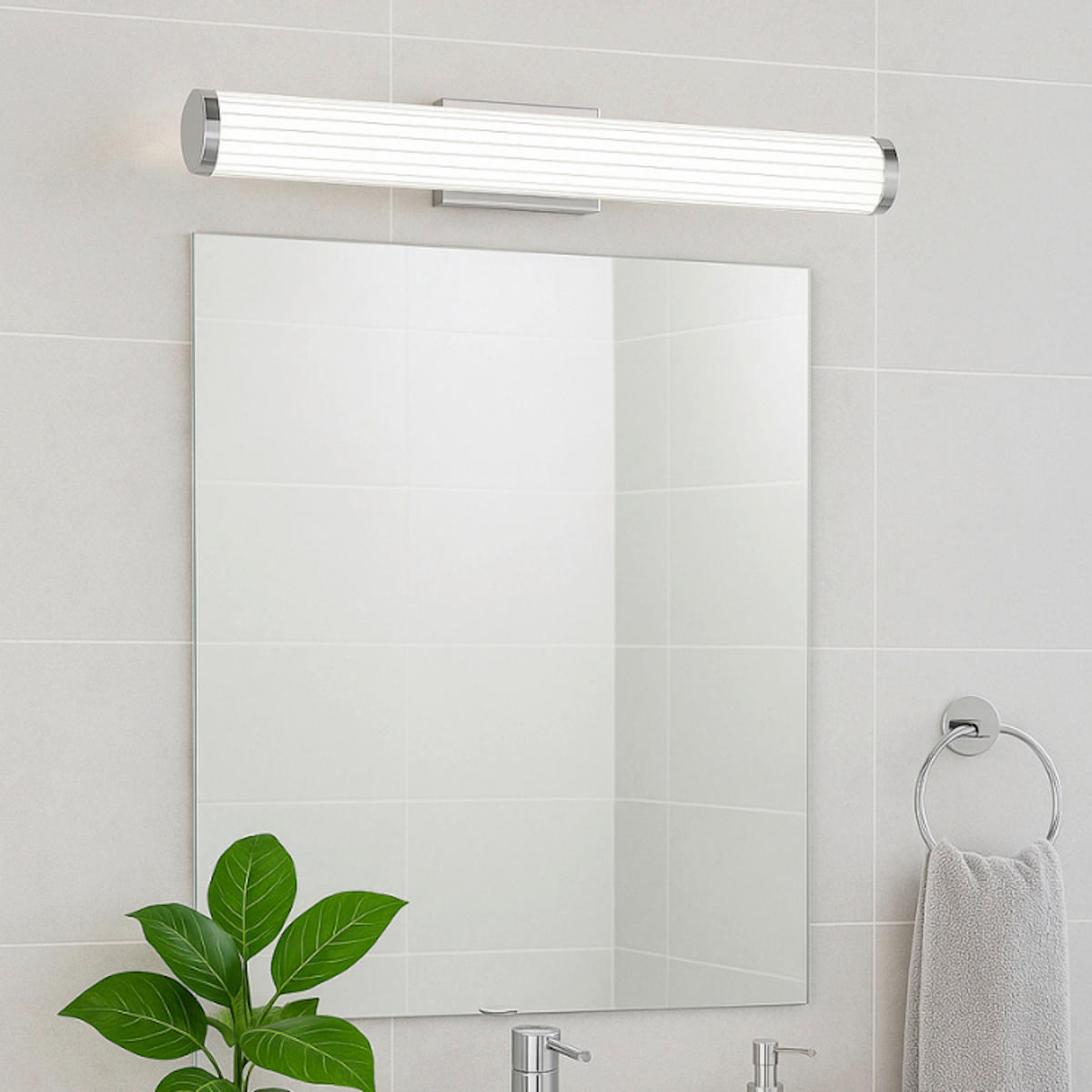 LED-WANDLEUCHTE Vena  6/61/11.5 cm  - Chromfarben, Design, Kunststoff (6/61/11.5cm)