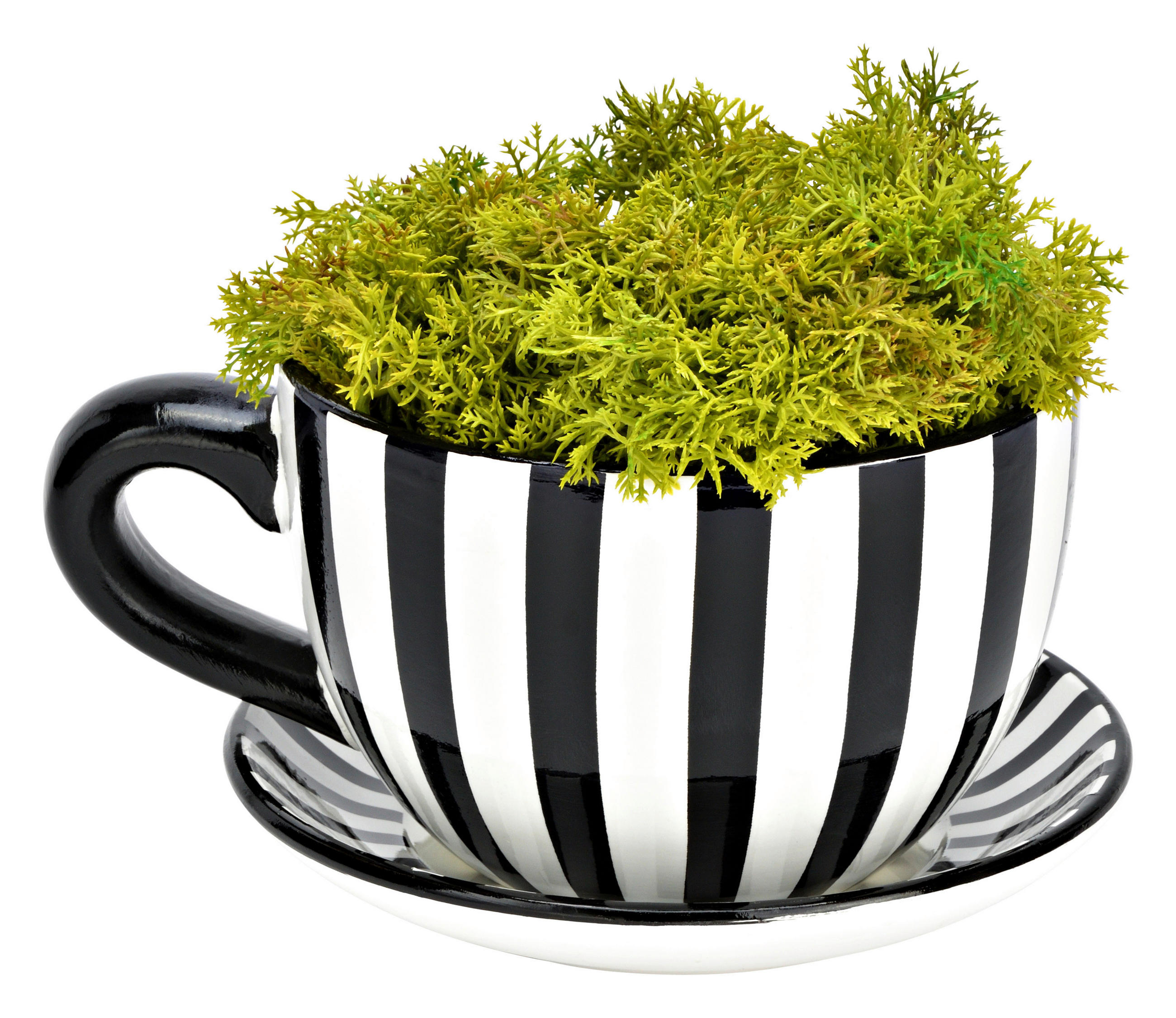 BLUMENTOPF   - Schwarz/Weiß, Basics, Keramik (20/12/15cm)