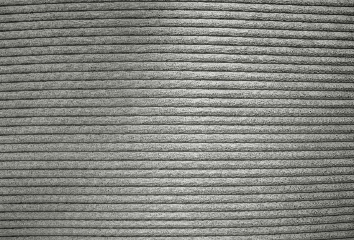 ECKSOFA in Cord Grau  - Silberfarben/Grau, Design, Textil/Metall (250/167cm) - Xora
