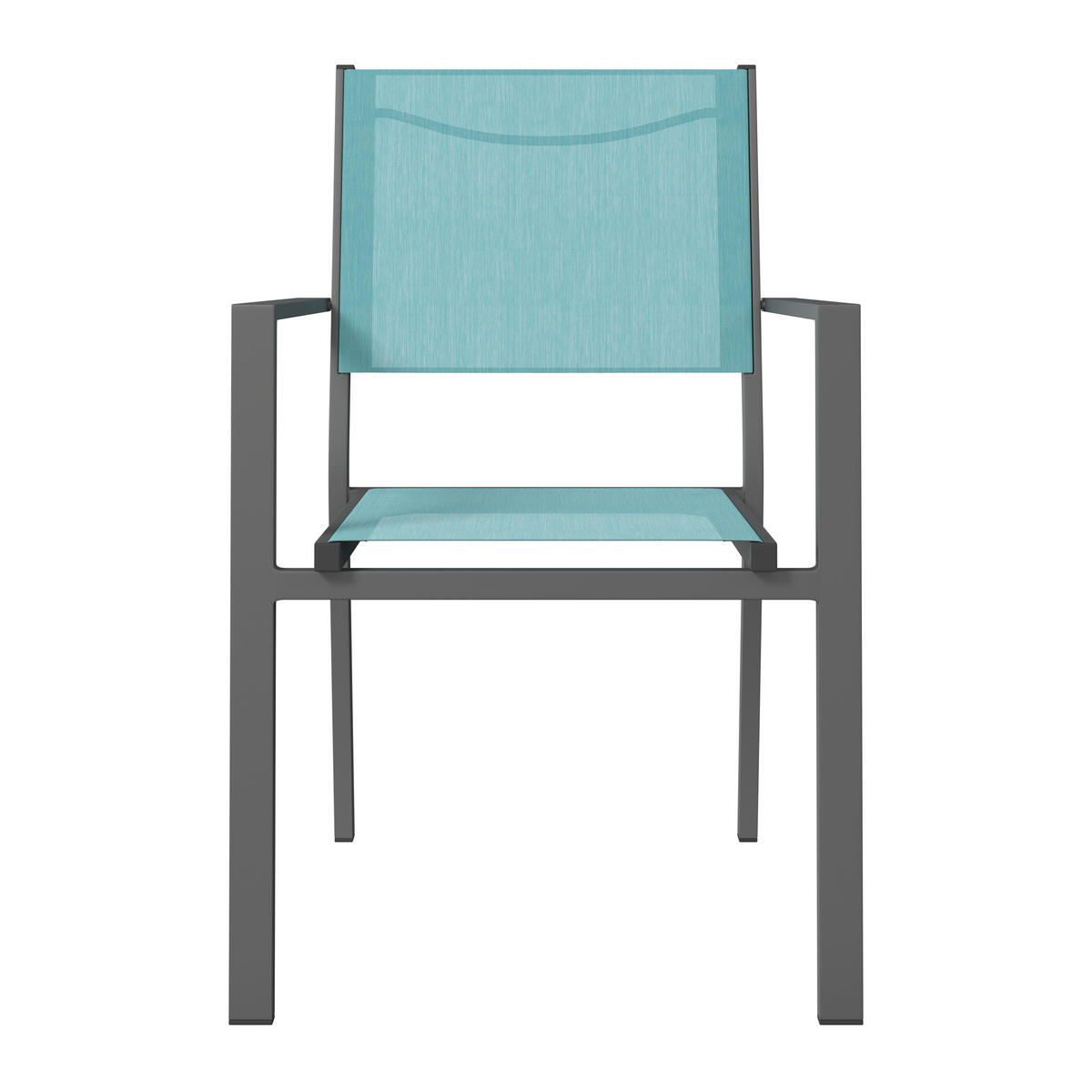 STAPELSESSEL Aluminium Anthrazit, Blau  - Blau/Anthrazit, Design, Textil/Metall (57/88/58cm) - Ambia Garden