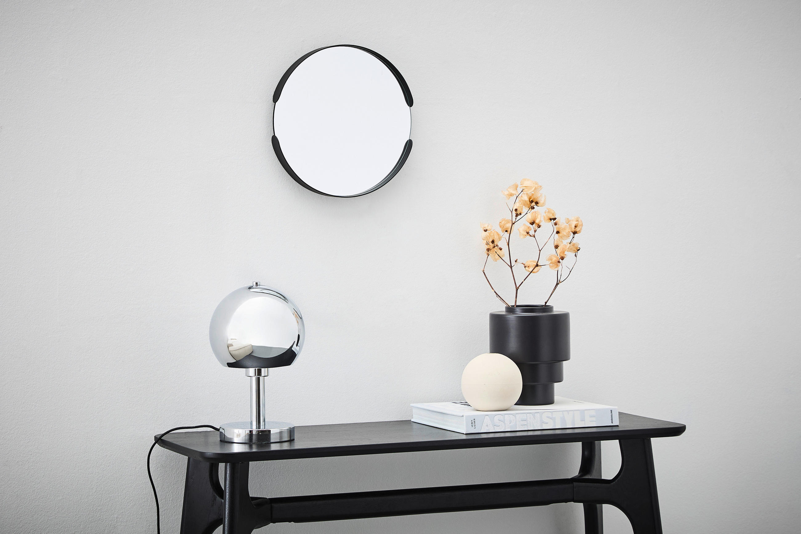 VÄGGSPEGEL 30/30/3,5 cm    - svart/nickelfärgad, Trend, metall/glas (30/30/3,5cm) - Carryhome