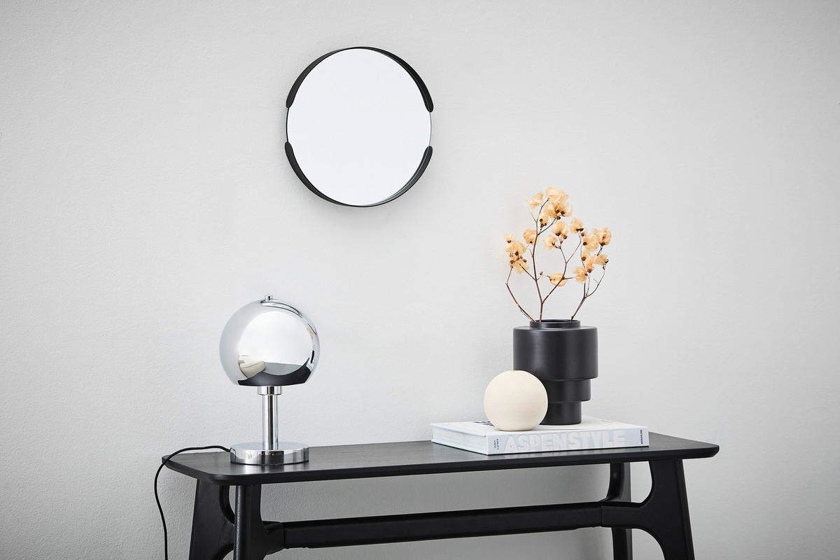 WANDSPIEGEL 30/30/3,5 cm  - Schwarz/Nickelfarben, Trend, Glas/Metall (30/30/3,5cm) - Carryhome
