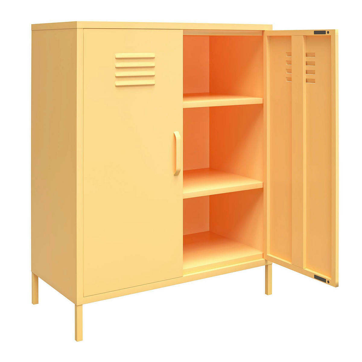 HIGHBOARD Cache  in 80/101/40 cm  - Gelb, Design, Metall (80/101/40cm) - MID.YOU
