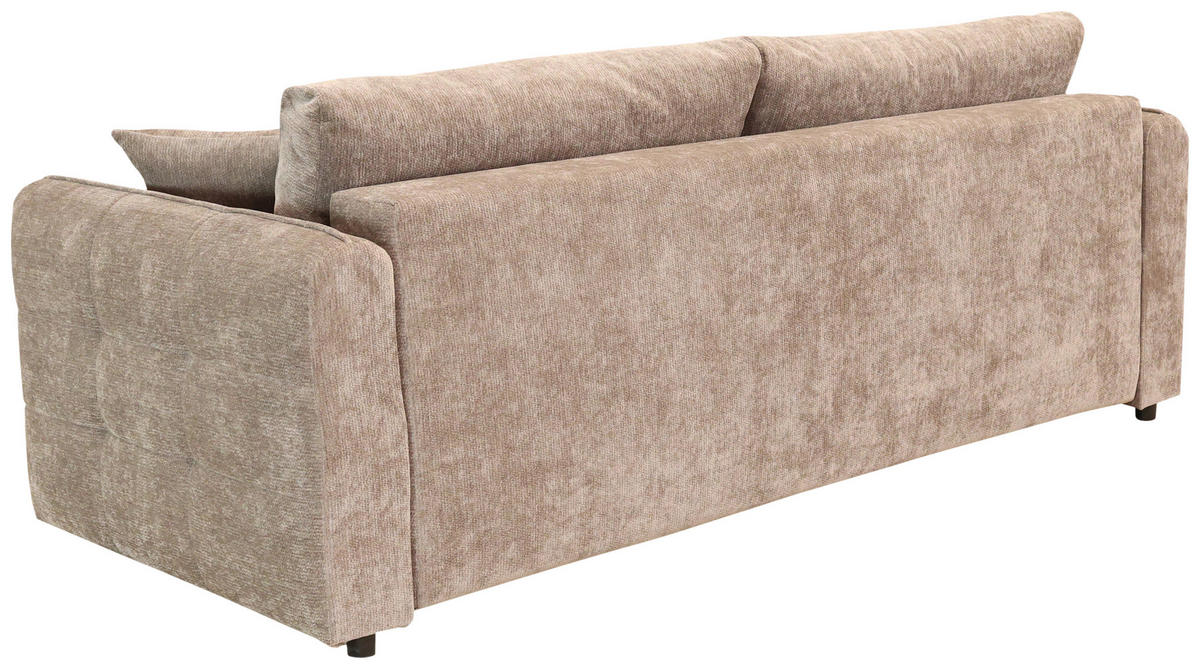 BOXSPRINGSOFA  in Chenille  - Schwarz, KONVENTIONELL, Kunststoff/Textil (235/94/103cm) - Novel
