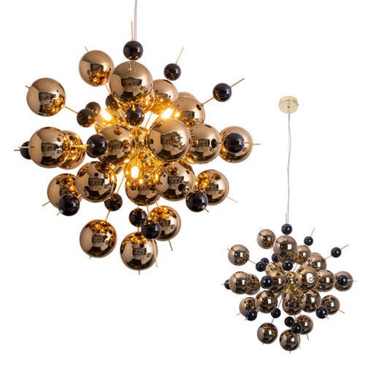 LED-HÄNGELEUCHTE 65/150 cm  - Goldfarben, LIFESTYLE, Metall (65/150cm) - Näve