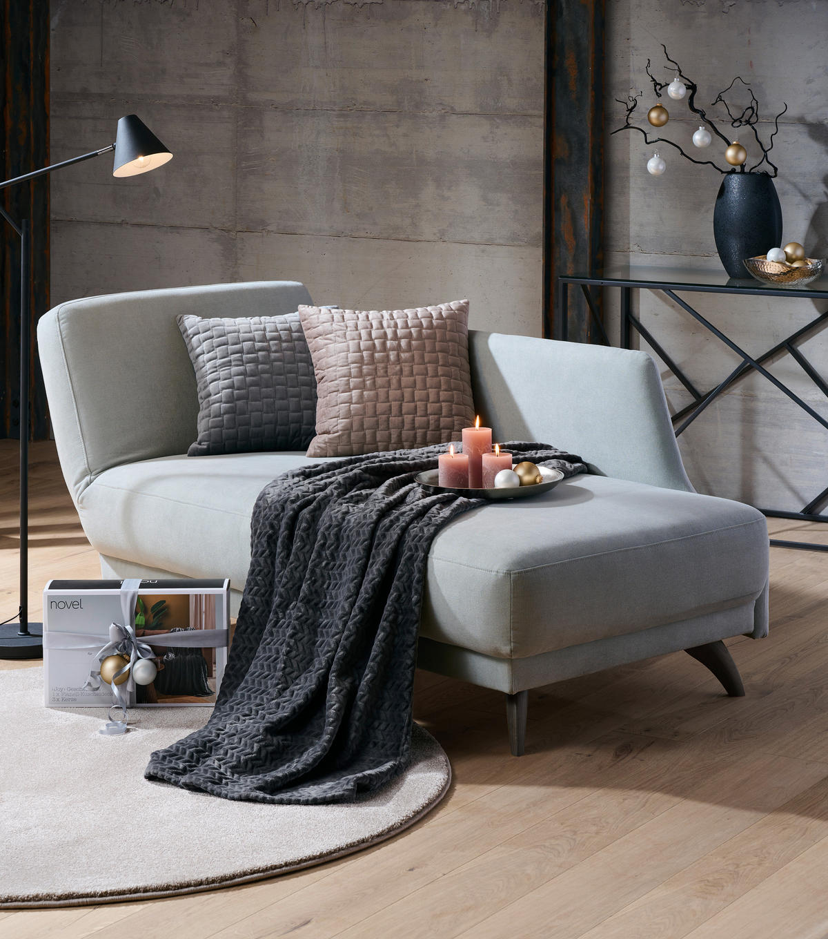 GESCHENKBOX  - Anthrazit, Basics, Textil (130/170cm) - Novel