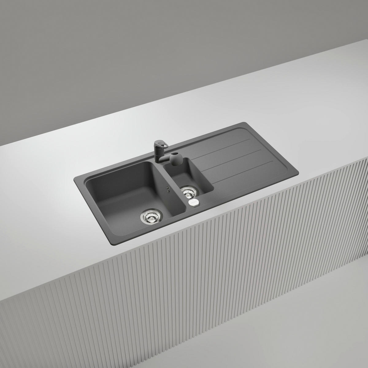 SPÜLE FOMD150LAGCR  - Hellgrau, Basics, Stein (100/29,7/50cm) - Schock