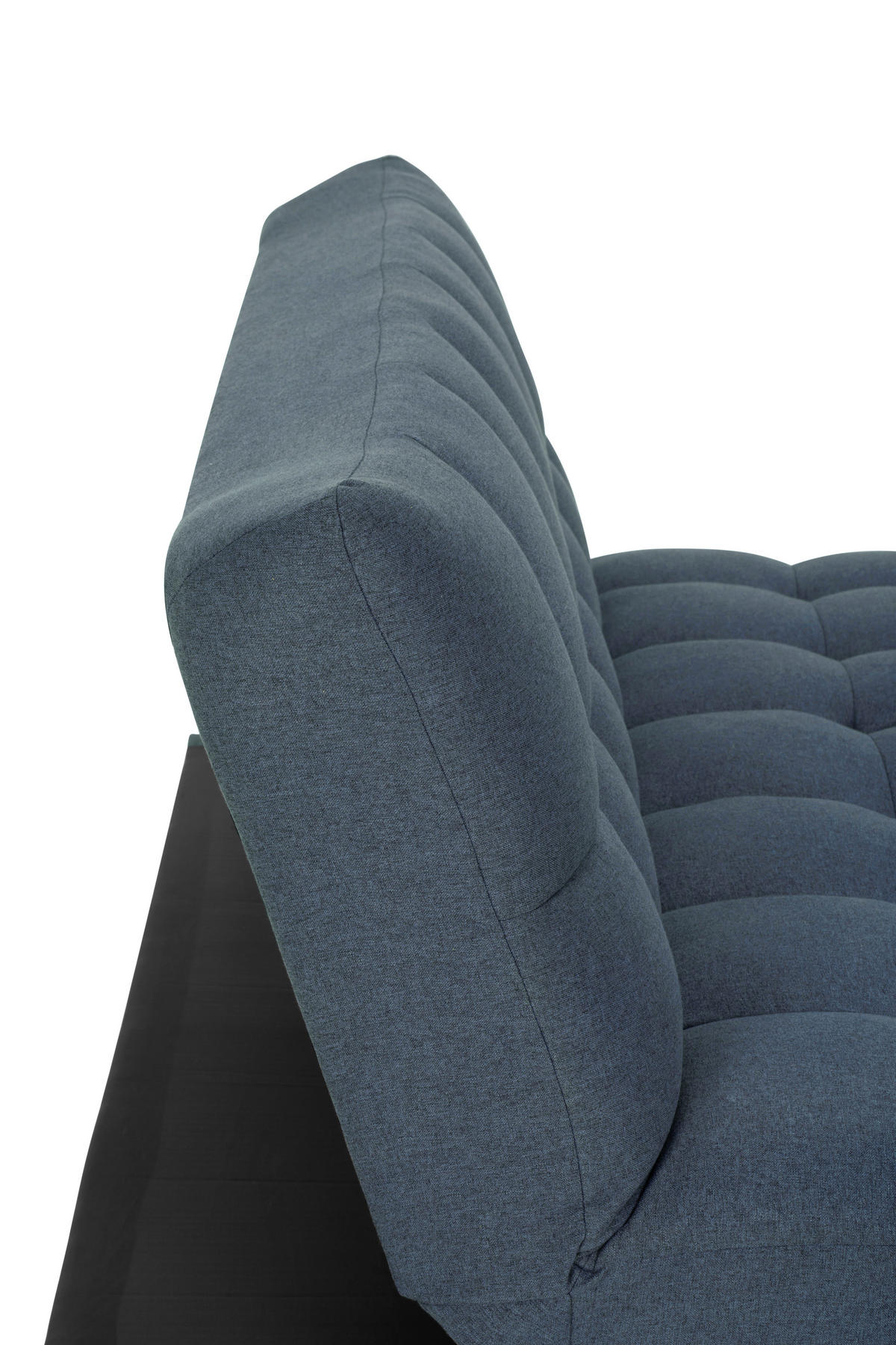 SCHLAFSOFA Leinenoptik Blau  - Blau/Silberfarben, Basics, Textil/Metall (195/90/98cm) - MID.YOU