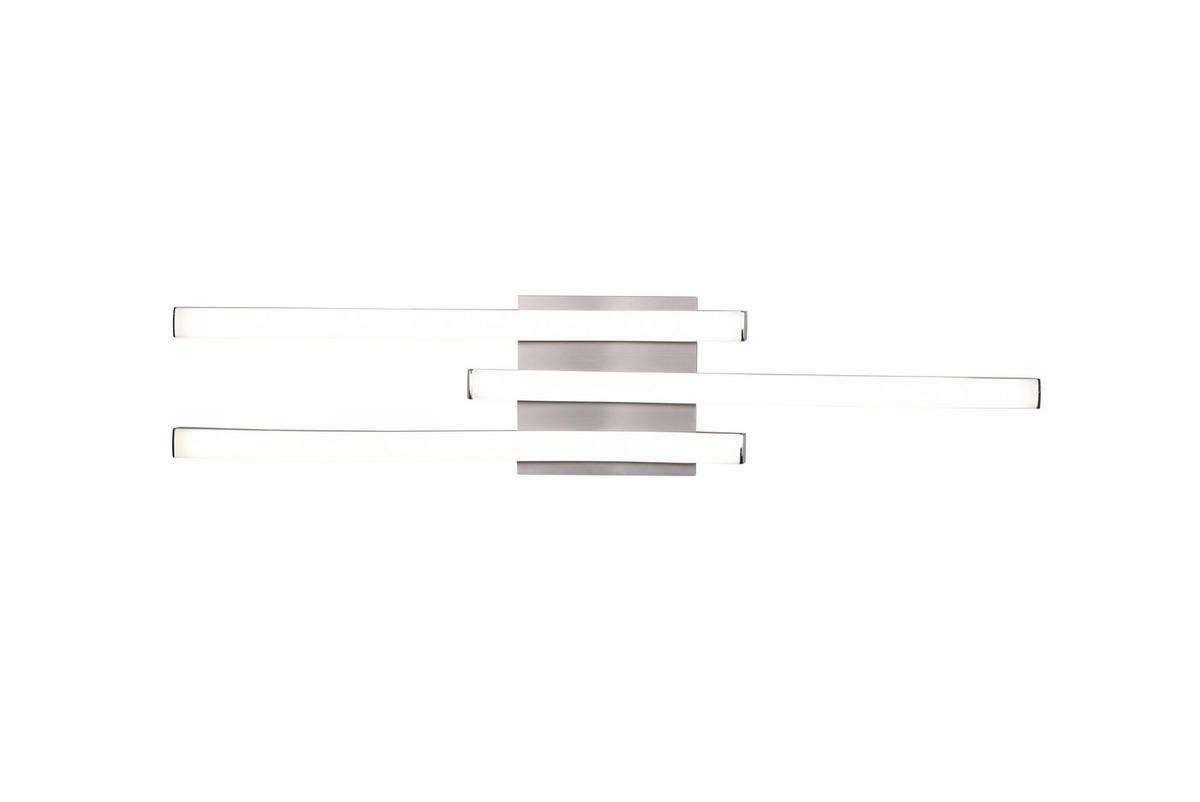 LED SVJETILJKA STROPNA Route  - bijela/boje nikla, Trend, metal/plastika (56/7/12cm)