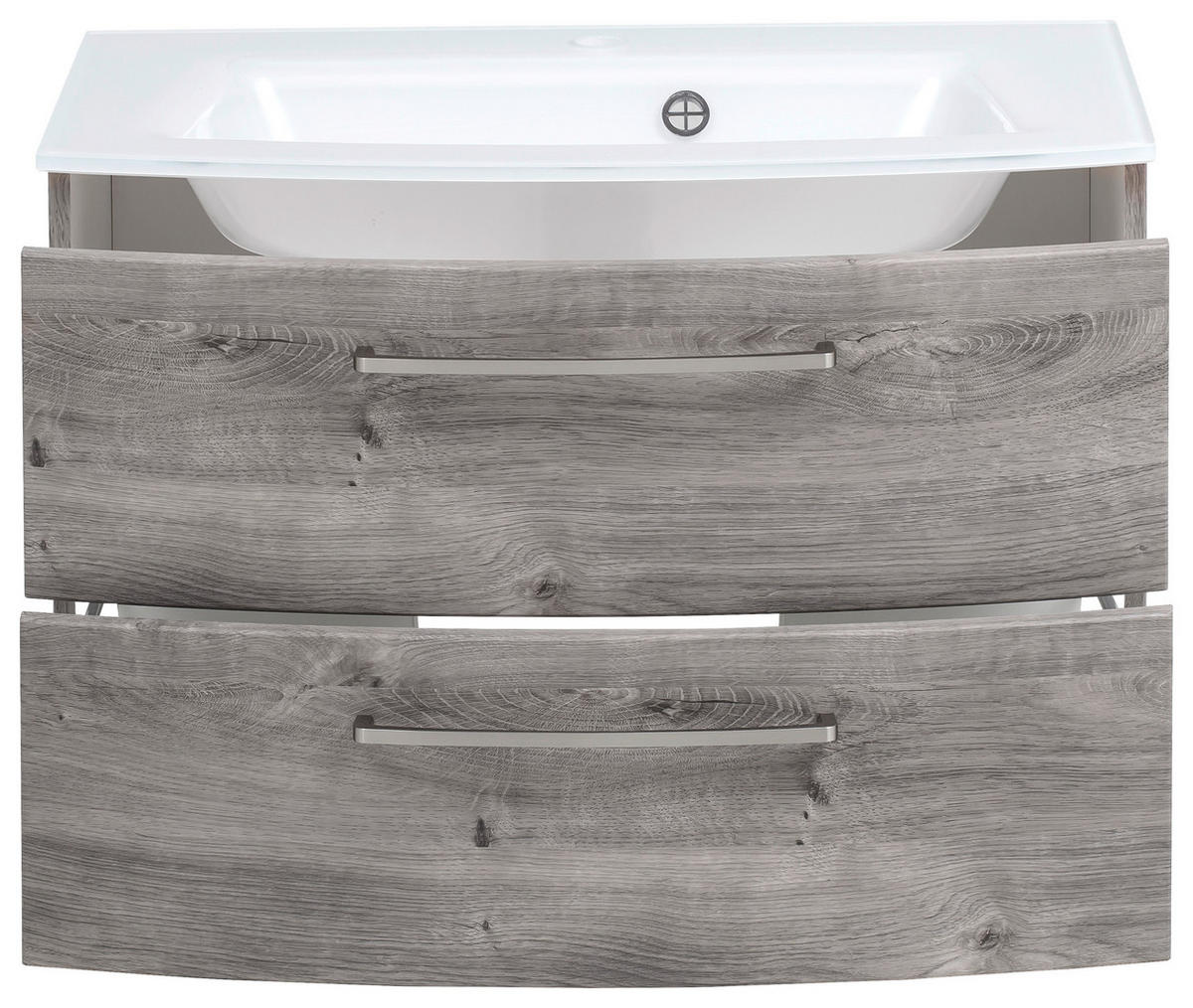 TVÄTTSTÄLL MED KOMMOD 80 cm  - vit/aluminiumfärg, Klassisk, metall/trämaterial (80cm) - Held