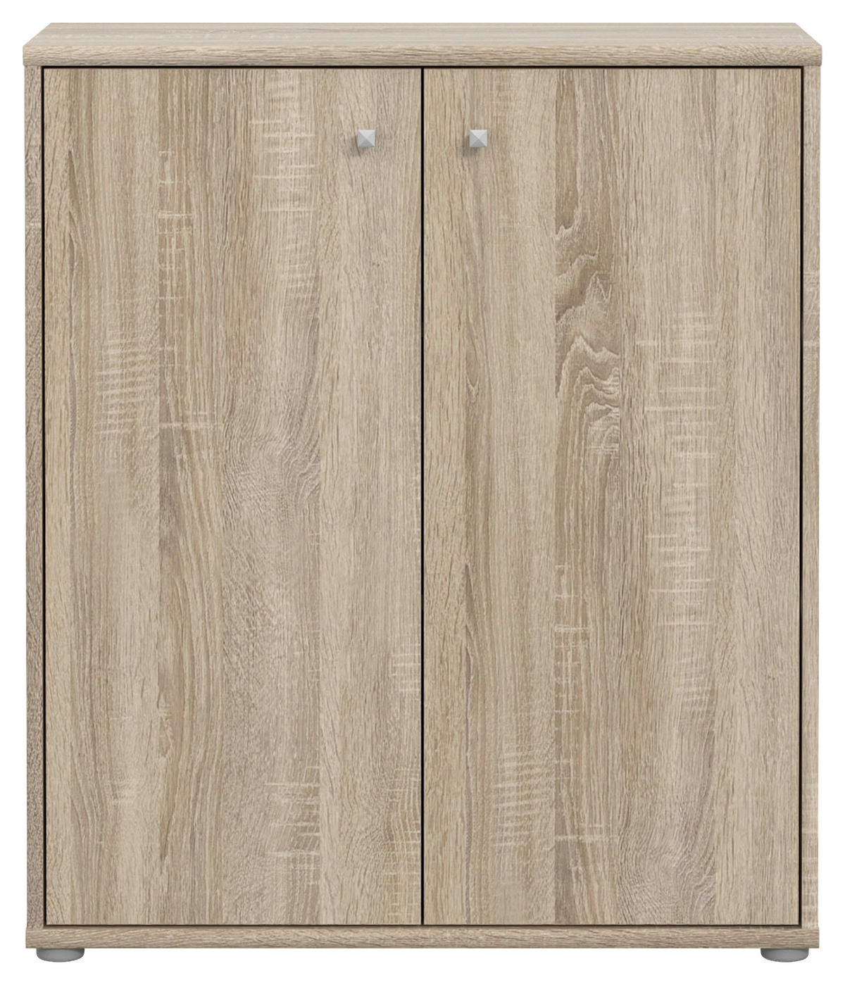 COMMODE 73,7/85,5/34,8 cm  in Sonoma Eiche  - Alufarben/Sonoma Eiche, Design, Holzwerkstoff/Kunststoff (73,7/85,5/34,8cm)