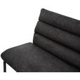 SITZBANK 180/94,5/70 cm Webstoff Anthrazit  - Anthrazit/Schwarz, Design, Textil/Metall (180/94,5/70cm) - Novel