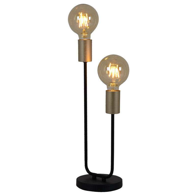 TISCHLEUCHTE Modo 14/45,3 cm   - Goldfarben/Schwarz, Design, Kunststoff/Metall (14/45,3cm) - Näve