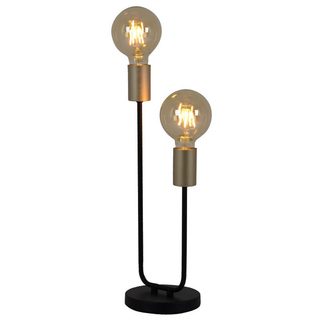 Tischlampe Schwarz/Gold ohne Schirm