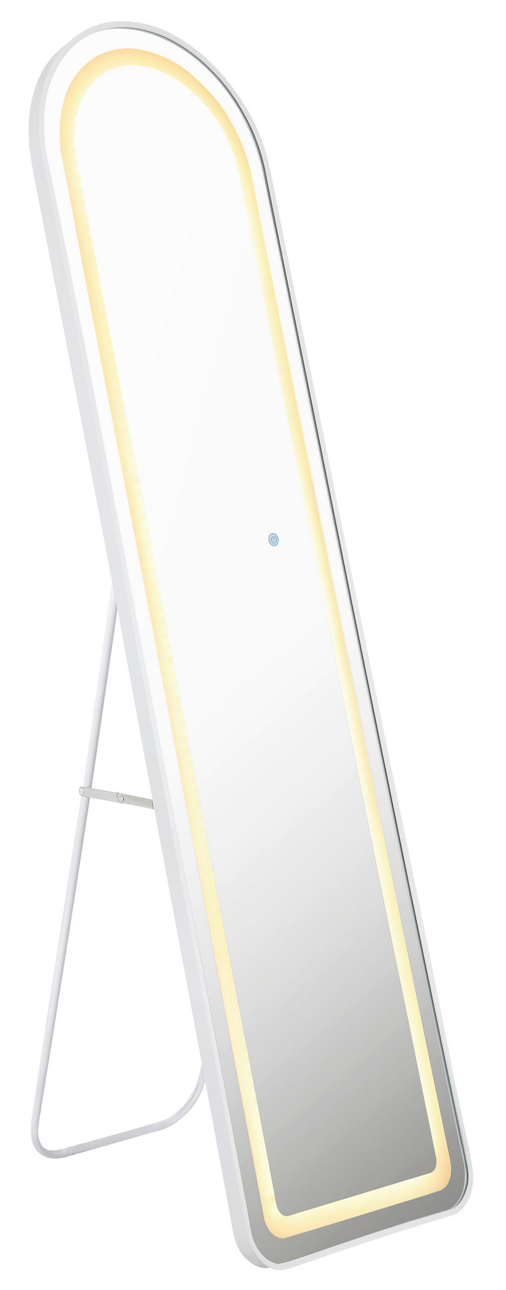 Golvspegel med belysning 40/50/160 cm   - vit, Basics, metall/glas (40/50/160cm) - Best Price