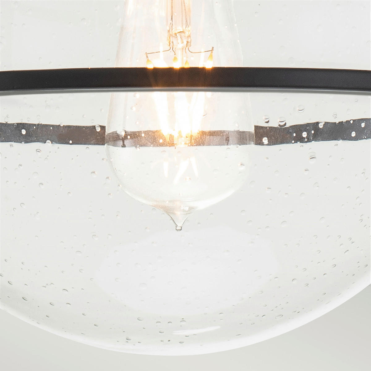 DECKENLEUCHTE Elstead Somerset 28.2/31.8 cm   - Schwarz, Design, Glas/Metall (28.2/31.8cm) - Elstead Lighting