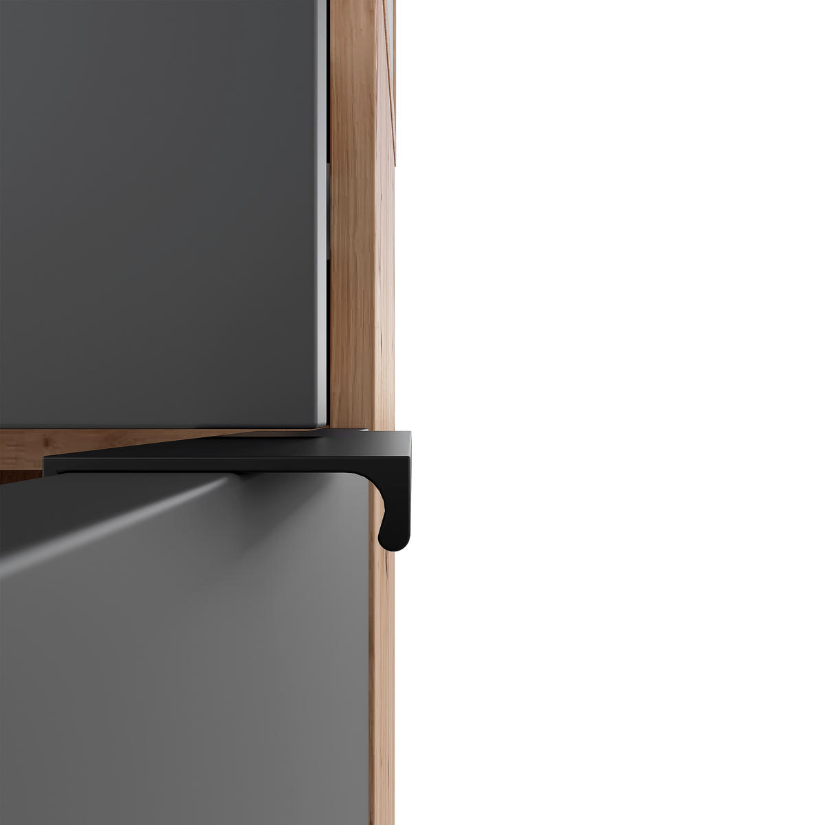 GARDEROBE  in 100/202/40 cm  - Graphitfarben/Eiche Artisan, Design, Glas/Holzwerkstoff (100/202/40cm) - home24