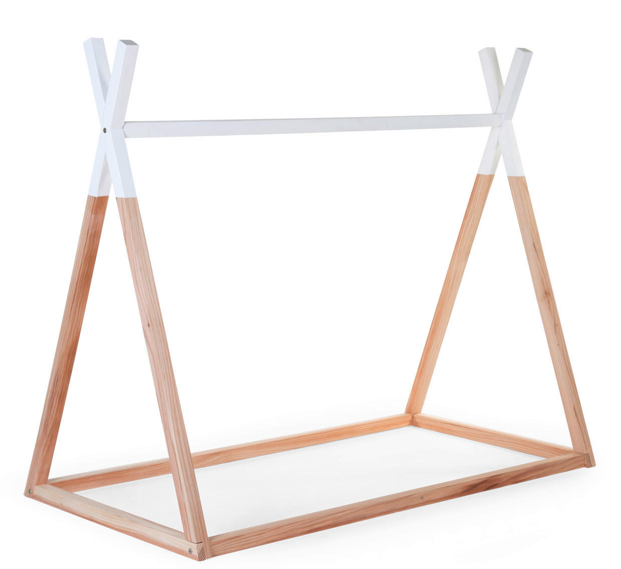 HAUSBETT - Buchefarben/Weiß, Basics, Holz (70/140/124cm) - Childhome