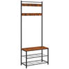 GARDEROBENSTÄNDER in Braun, Schwarz 70/175/32 cm   - Schwarz/Braun, Trend, Holzwerkstoff/Metall (70/175/32cm) - Boxxx