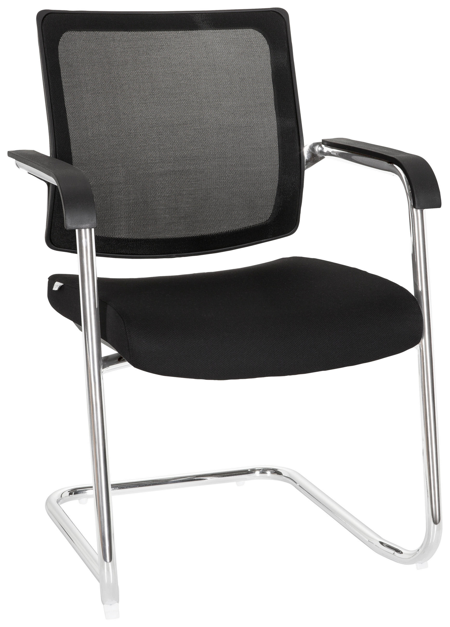 BESUCHERSTUHL Schwarz  - Schwarz, MODERN, Kunststoff/Textil (48/90/58cm) - MID.YOU