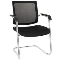 BESUCHERSTUHL Schwarz  - Schwarz, MODERN, Kunststoff/Textil (48/90/58cm) - MID.YOU