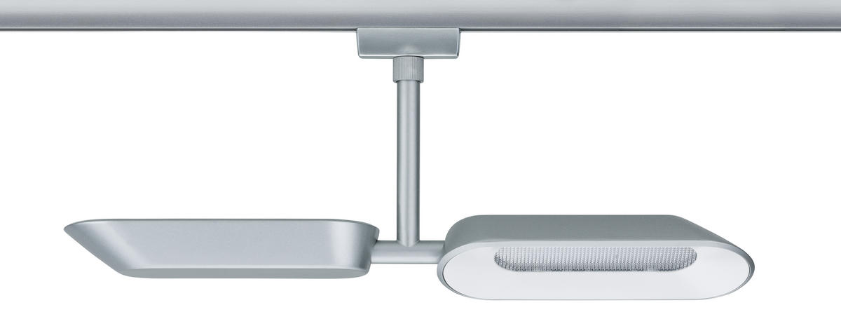 URAIL SCHIENENSYSTEM-STRAHLER - Chromfarben, Design, Metall (37,5/17/2,6cm) - Paulmann