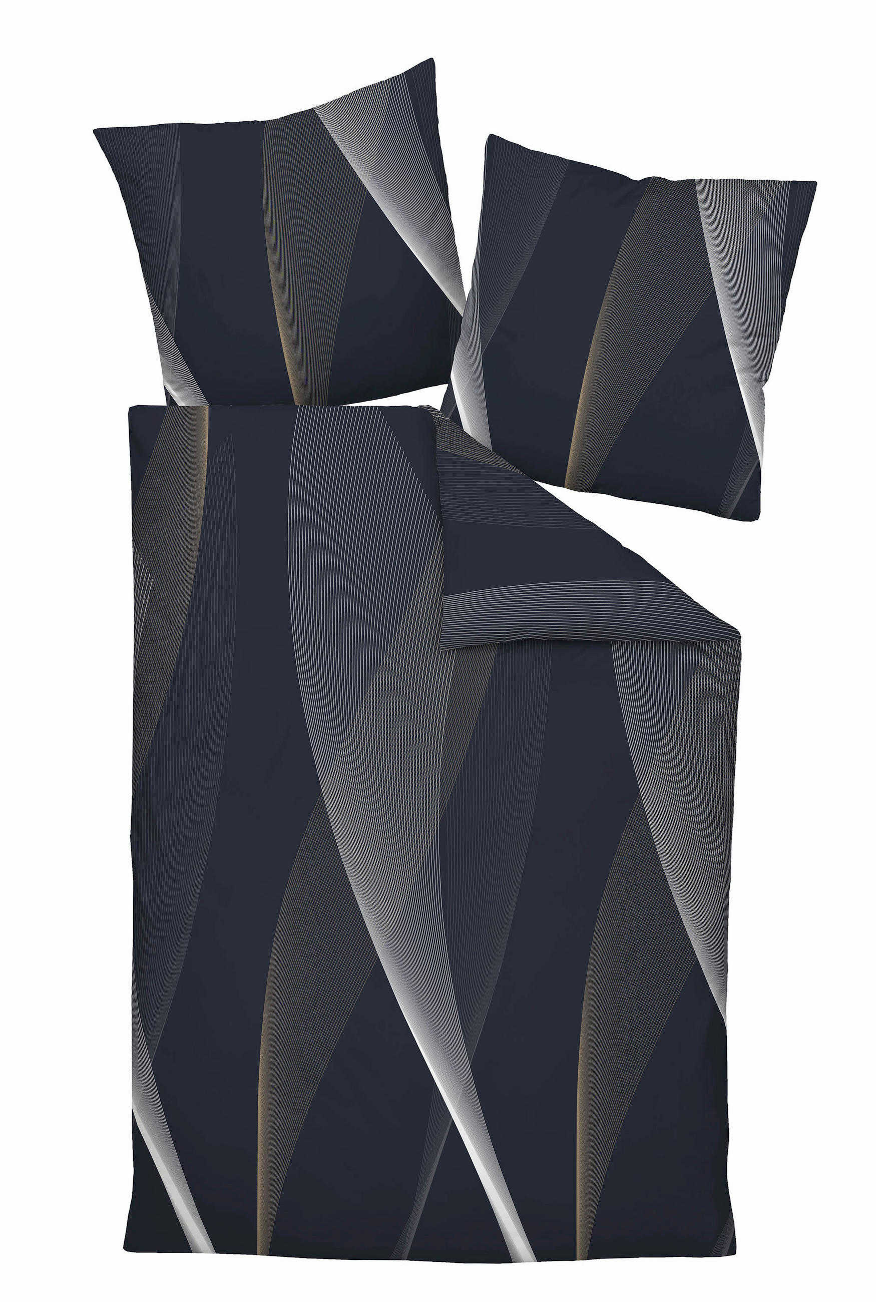 POSTELJNINA 135/200 cm mako saten temno modra  - temno modra, Basics, tekstil (135/200cm) - Janine