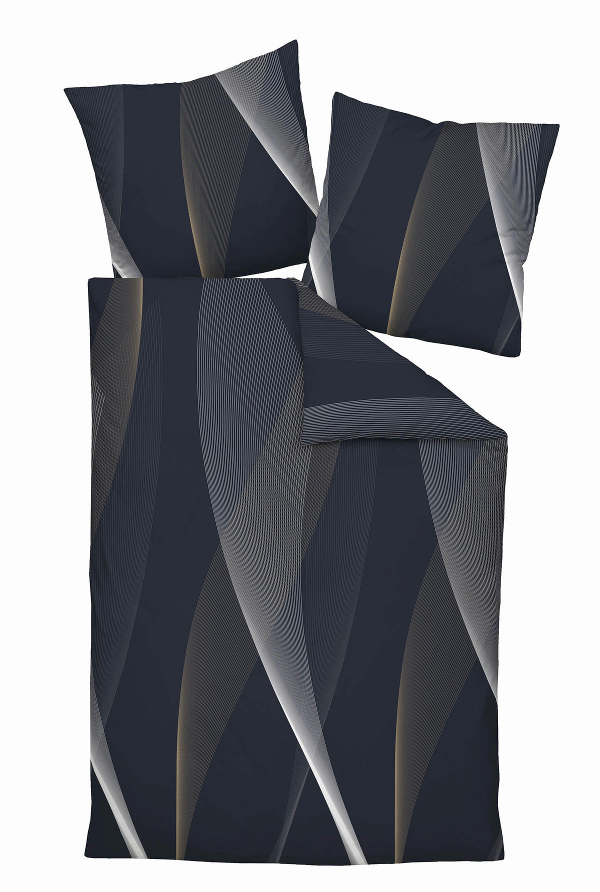 POSTELJNINA 135/200 cm mako saten temno modra  - temno modra, Basics, tekstil (135/200cm) - Janine