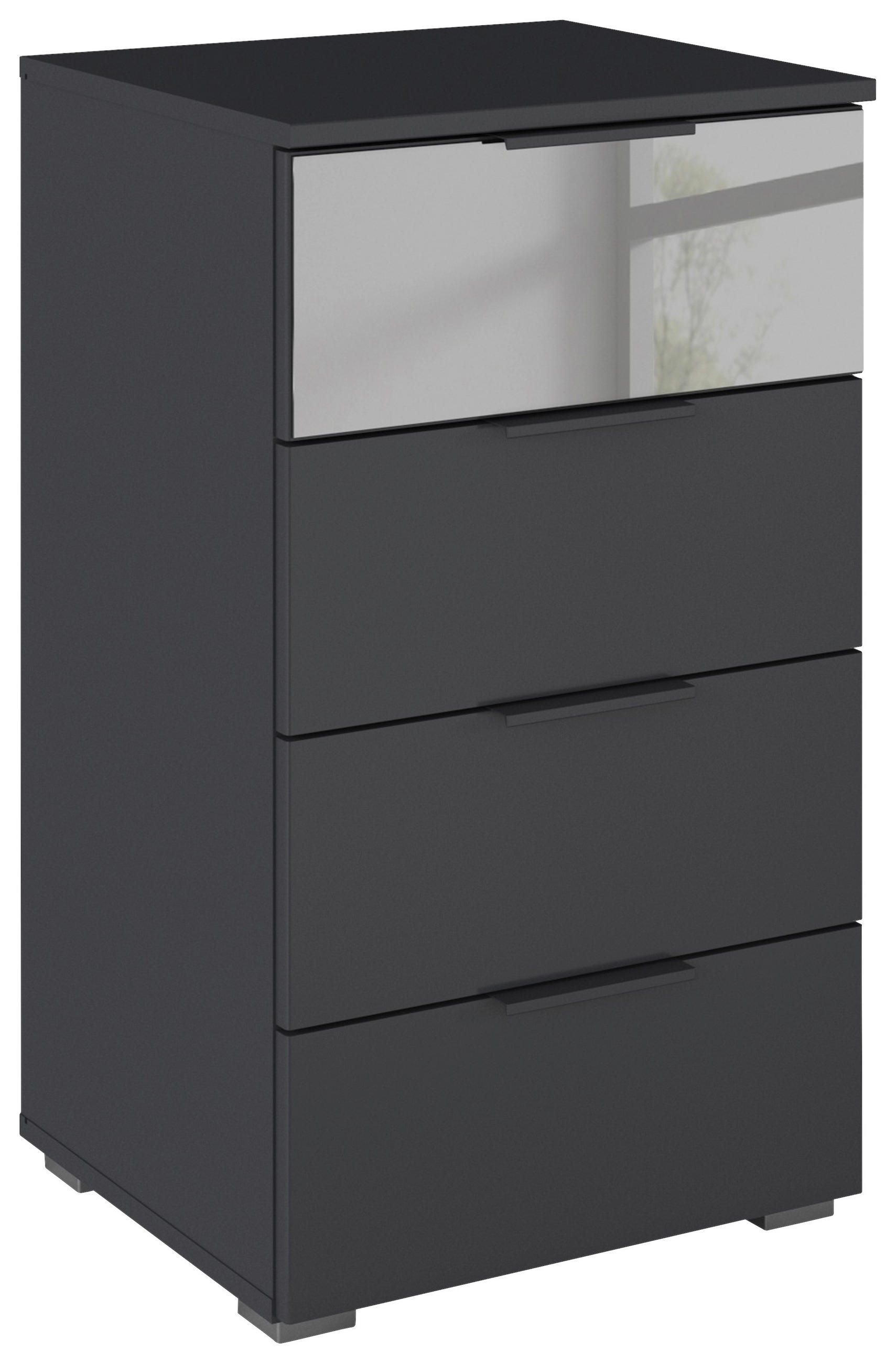 KOMMODE  in 47/81/42 cm  - Alufarben/Grau, MODERN, Glas/Holzwerkstoff (47/81/42cm) - Rauch Möbel