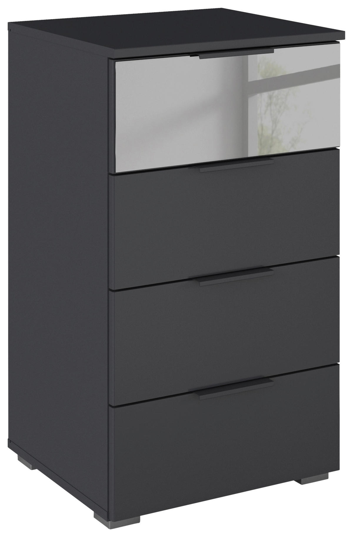 KOMMODE  in 47/81/42 cm  - Alufarben/Grau, MODERN, Glas/Holzwerkstoff (47/81/42cm) - Rauch Möbel