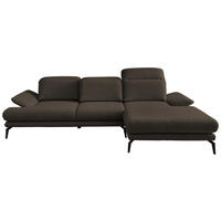 HÖRNSOFFA i vävt tyg mörkbrun  - svart/mörkbrun, Design, metall/textil (289/180cm) - MID.YOU