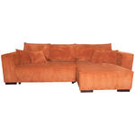 ECKSOFA Terracotta Cord  - Terracotta/Braun, KONVENTIONELL, Holz/Textil (230/190cm) - Carryhome