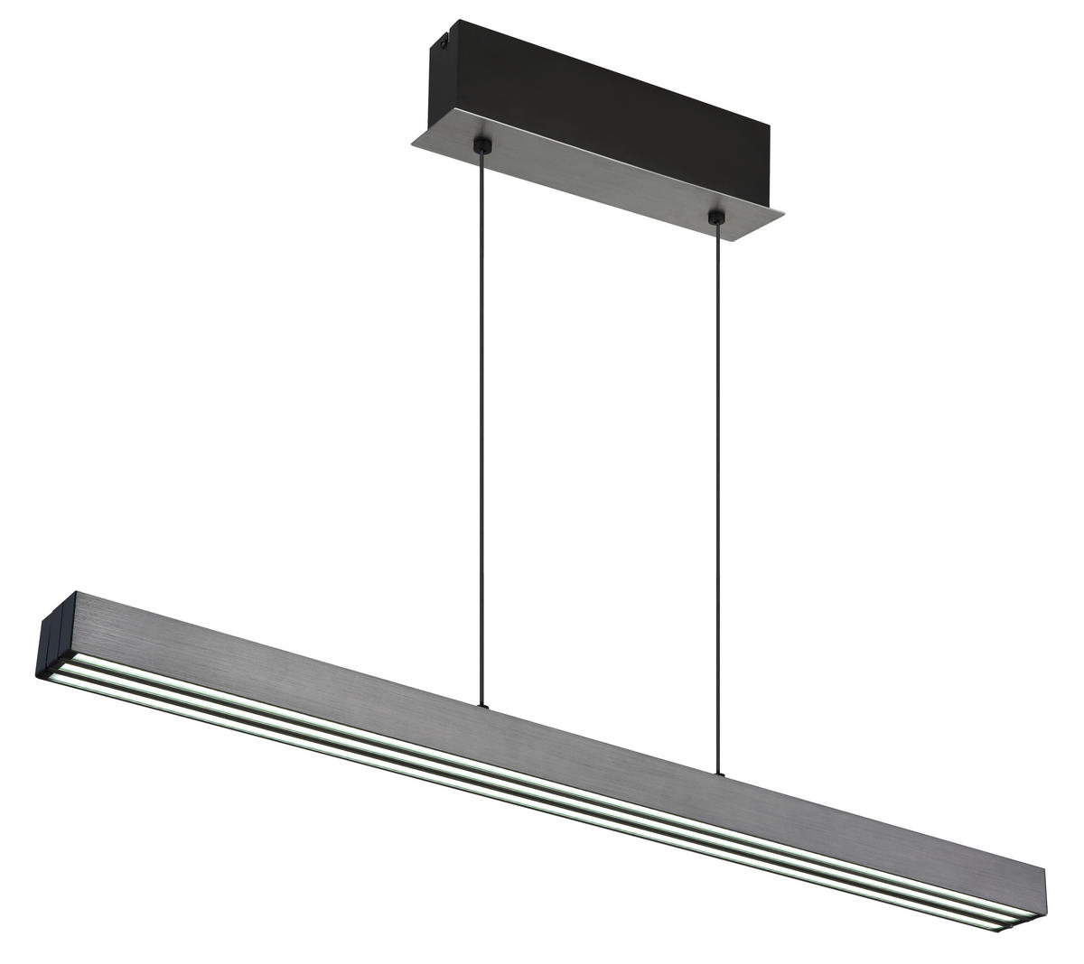 LED-HÄNGELEUCHTE 95-150/7,5/80-150 cm    - Dunkelgrau/Opal, Design, Kunststoff/Metall (95-150/7,5/80-150cm) - Globo