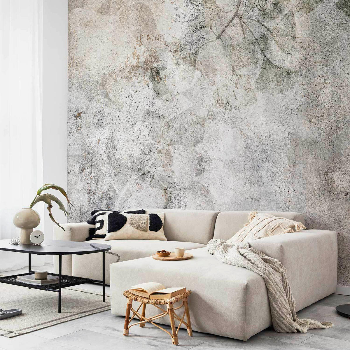 FOTOTAPETE  - Hellgrau/Olivgrün, LIFESTYLE, Textil (100/70cm) - artgeist