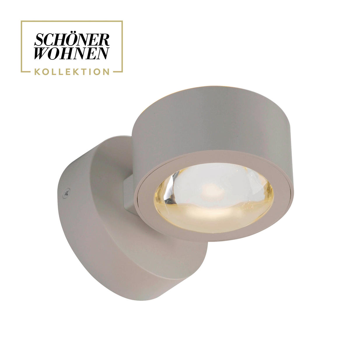 LED-WANDLEUCHTE 12,4/9/9 cm   - Sandfarben, Design, Kunststoff/Metall (12,4/9/9cm) - Schöner Wohnen