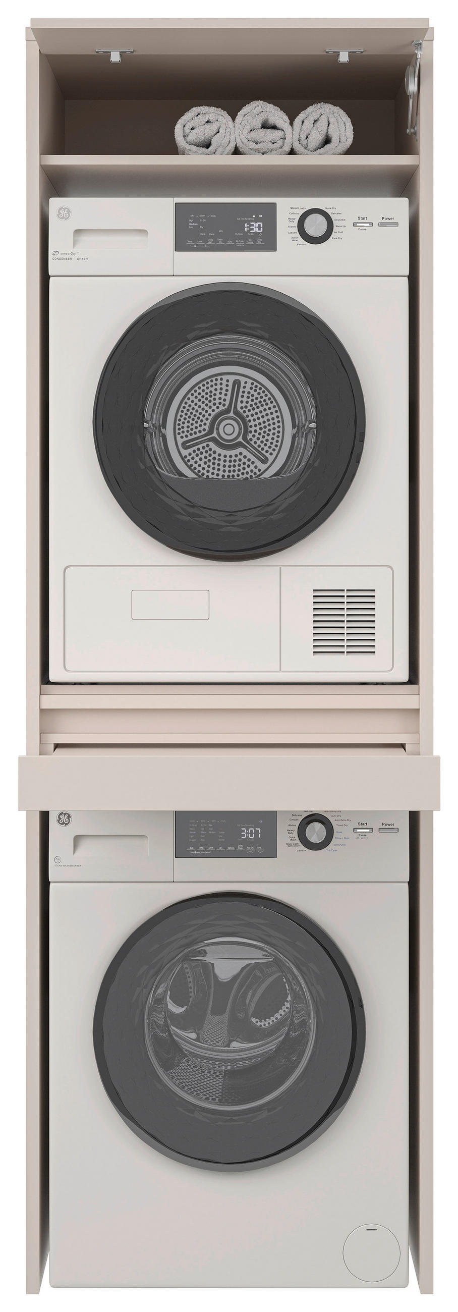 WASCHMASCHINENSCHRANK 67,5/210/67,5 cm  in Kaschmir  - Kaschmir, Basics, Holzwerkstoff (67,5/210/67,5cm) - Xora