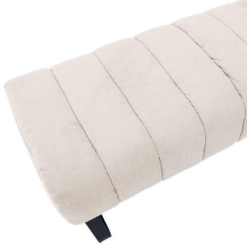 SITZBANK in Textil Beige  - Beige/Schwarz, Design, Textil/Metall (150/52/53cm) - Novel
