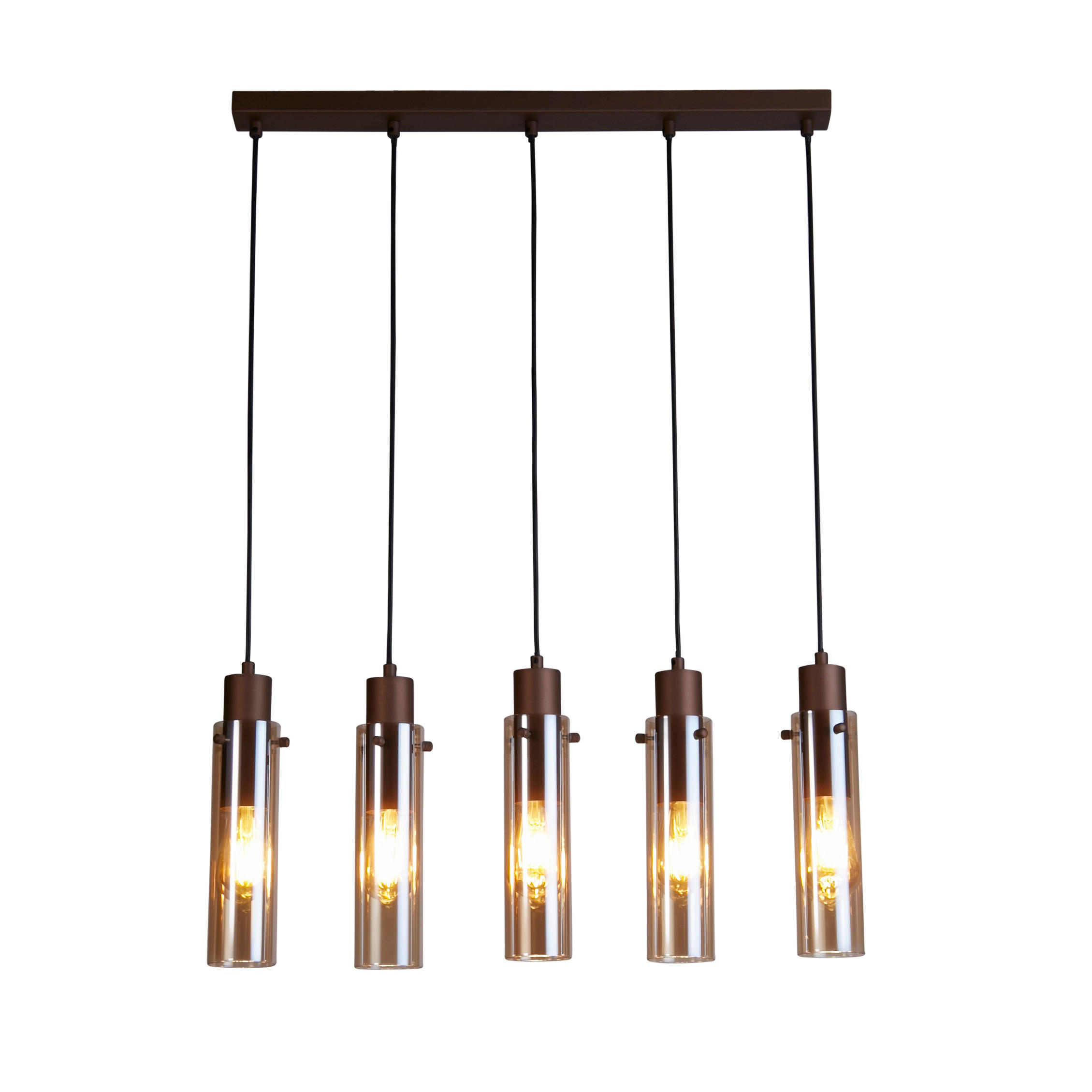 FÜGGŐLÁMPA  - fekete/többszínű, Basics, üveg/fém (70/120/68cm)