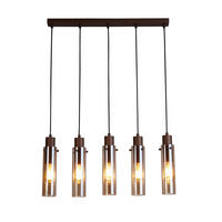 FÜGGŐLÁMPA  - fekete/többszínű, Basics, üveg/fém (70/120/68cm)