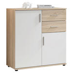 KOMMODE Bobby  in 80/82/35 cm  - Silberfarben/Schwarz, KONVENTIONELL, Holzwerkstoff/Kunststoff (80/82/35cm) - Carryhome