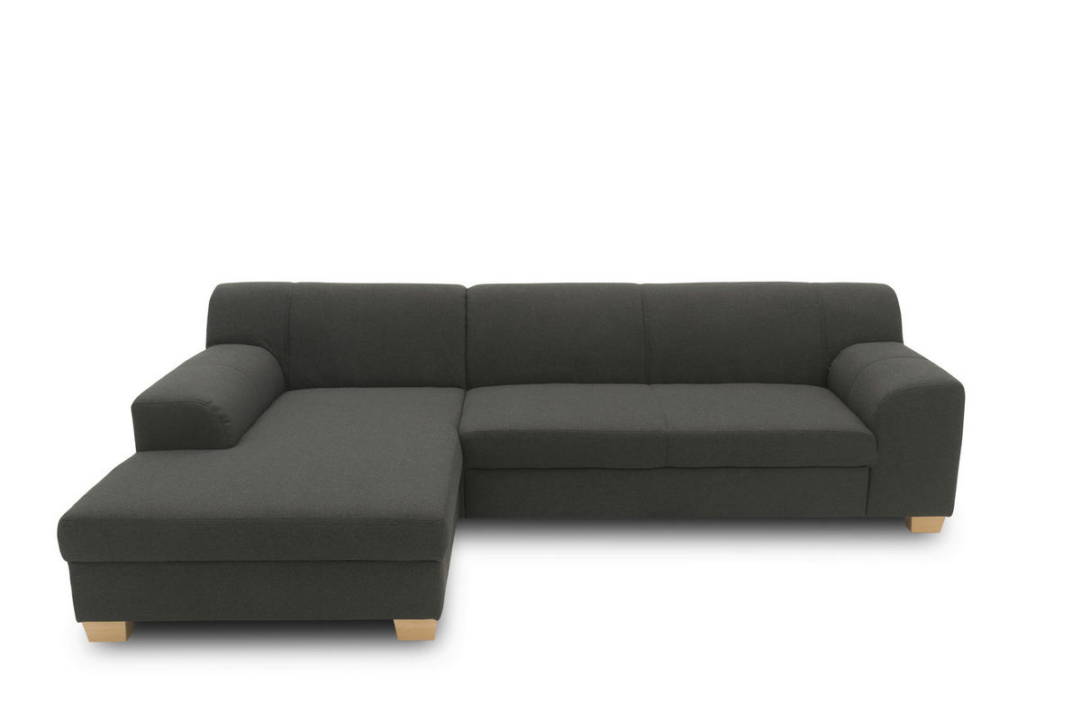 ECKSOFA TINOS Anthrazit Webstoff  - Beige/Anthrazit, Basics, Textil (273/157cm) - MID.YOU