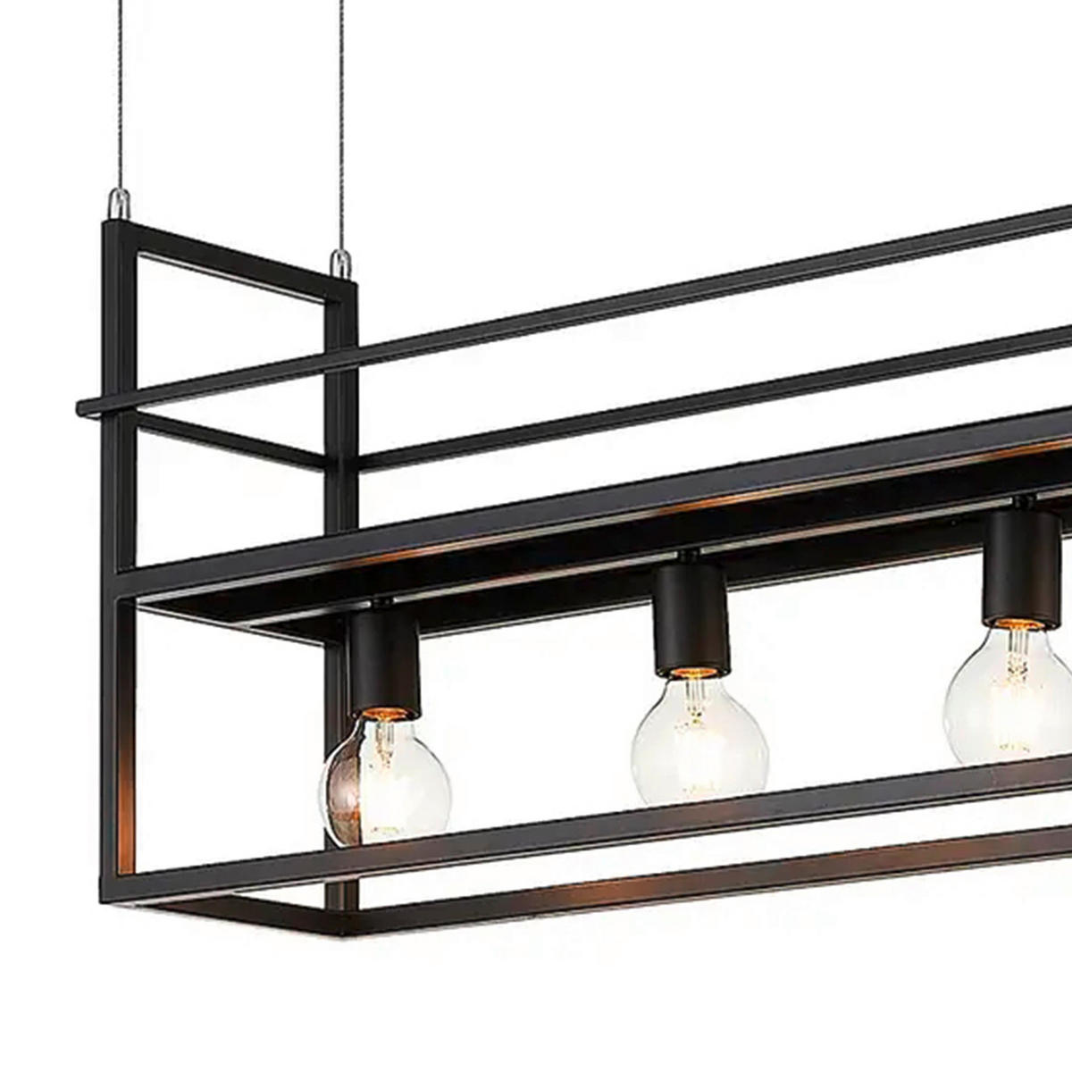 HÄNGELEUCHTE 100/20/160 cm  - Schwarz, Basics, Metall (100/20/160cm)