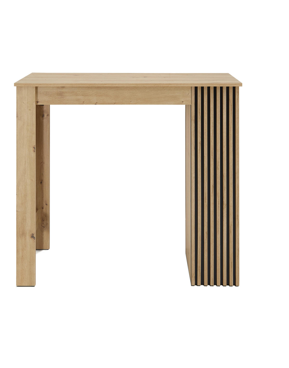 BARTISCH Schwarz, Eiche Artisan  - Schwarz/Eiche Artisan, MODERN, Holzwerkstoff (115/50/103cm) - MID.YOU