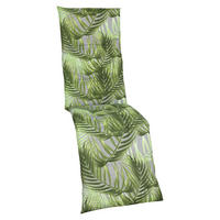 RELAXSESSELAUFLAGE Blätter  - Grau/Grün, Basics, Textil (48/5/168cm)
