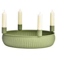 ADVENTSKRANZ  - Grün, Basics, Metall (28,0/10,0/28,0cm) - X-Mas