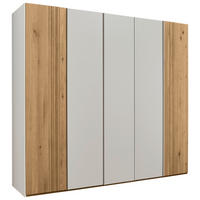 DREHTÜRENSCHRANK 252/223/62 cm,  in Perlmutt, Wildeiche, 5-türig  - Wildeiche/Perlmutt, Design, Holz/Holzwerkstoff (252/223/62cm) - Valnatura