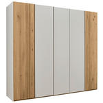 DREHTÜRENSCHRANK 252/223/62 cm,  in Perlmutt, Wildeiche, 5-türig  - Wildeiche/Perlmutt, Design, Holz/Holzwerkstoff (252/223/62cm) - Valnatura