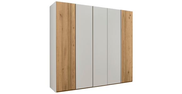 DREHTÜRENSCHRANK 252/223/62 cm,  in Perlmutt, Wildeiche, 5-türig  - Wildeiche/Perlmutt, Design, Holz/Holzwerkstoff (252/223/62cm) - Valnatura